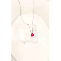 Ασημένιο κολιέ δάκρυ με ζιργκον SN262